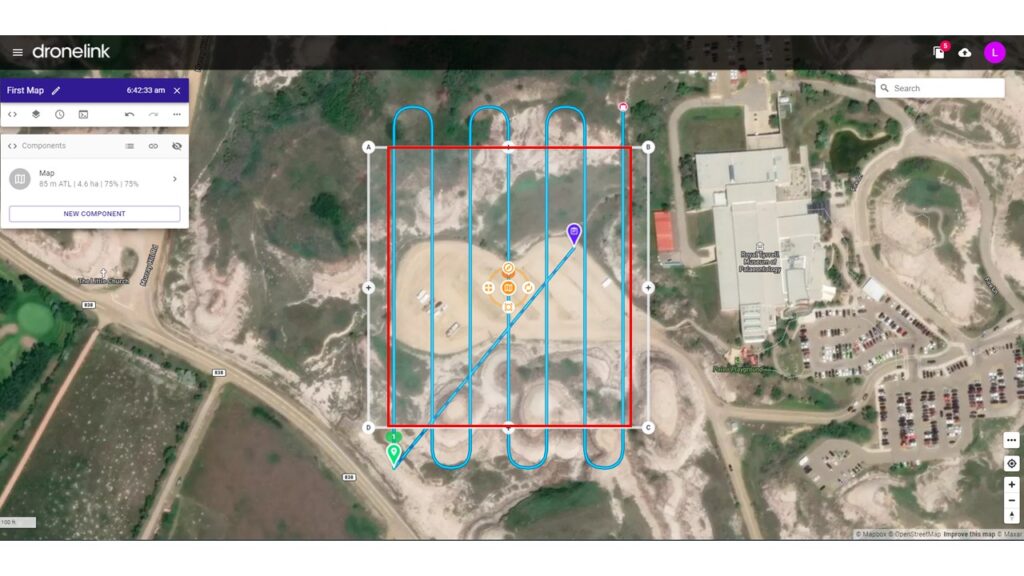 Drone area sale map